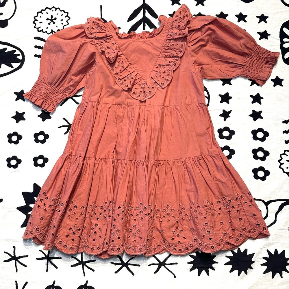 Ruffle eyelet dress 3T